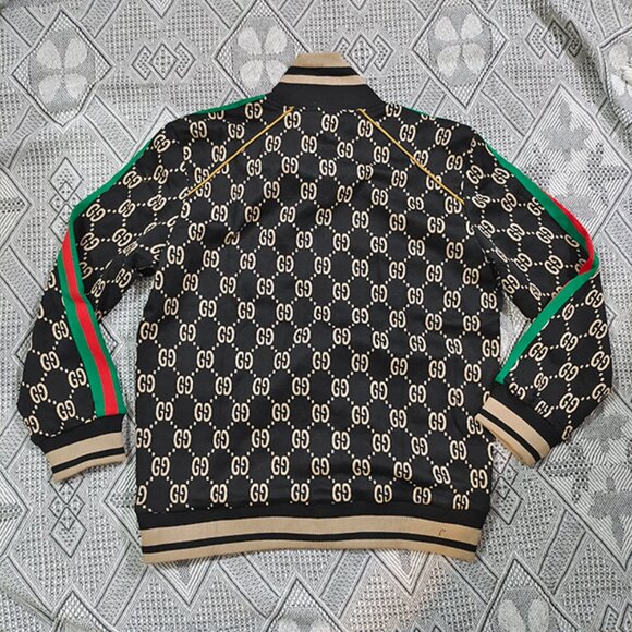 Gucci Classic Double G All-Over Print Baseball Jacket - Picture 4 of 10